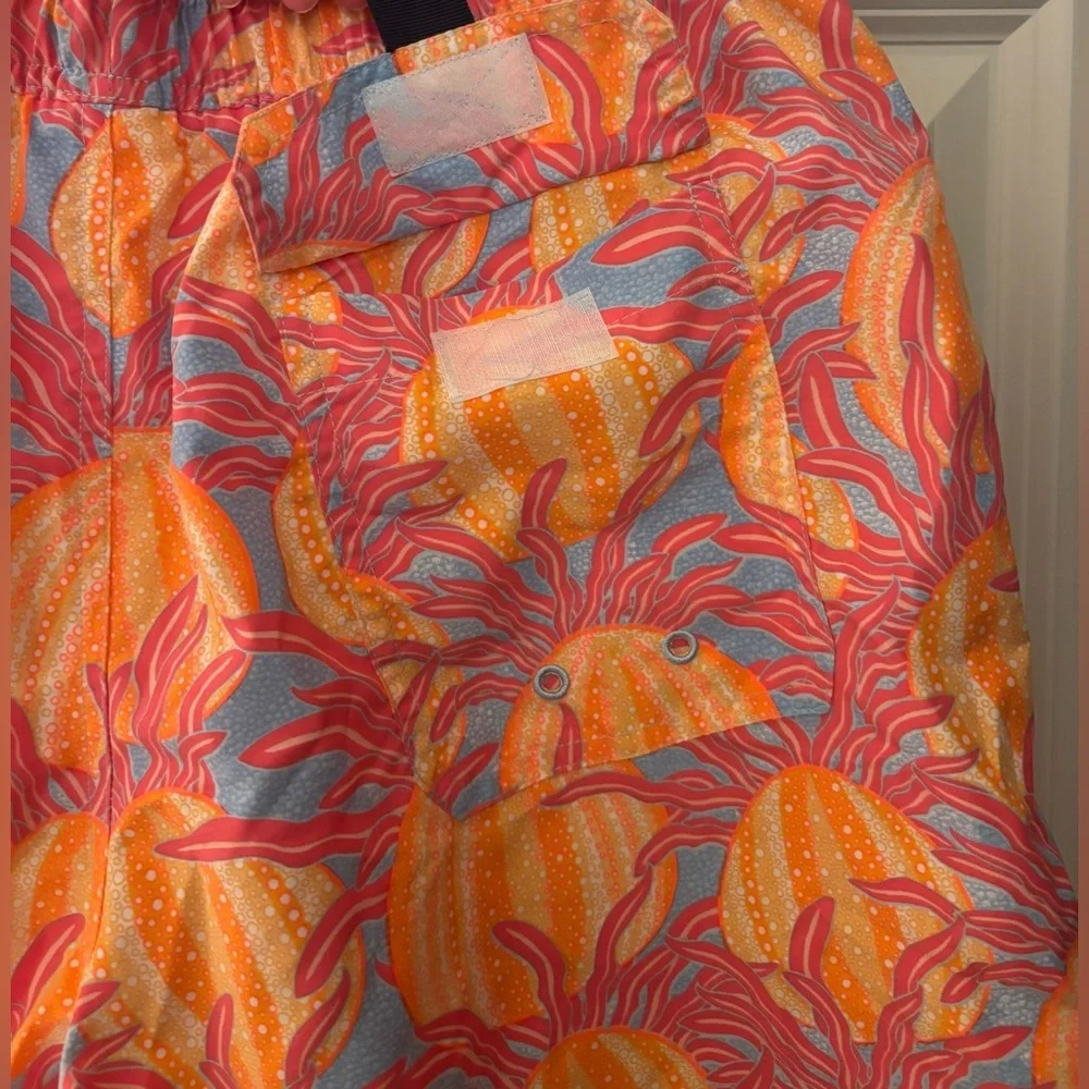 Vineyard Vines Men’s Swim Trunks in Neon Print, Size M